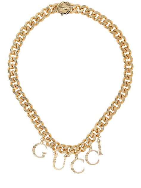 gucci gold chain 14k|Gucci interlocking g necklace gold.